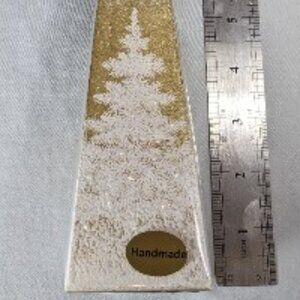 Uno Alla Volta HANDMADE Hand Painted Winter Tree Candle NWT